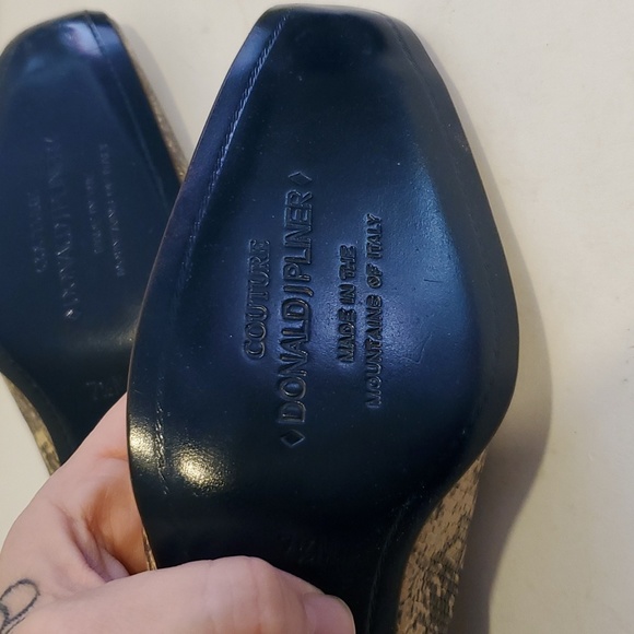 Donald Pliner Couture Munir Slingback Leather Python Pumps Size 7.5M NWOT'S - Picture 9 of 12